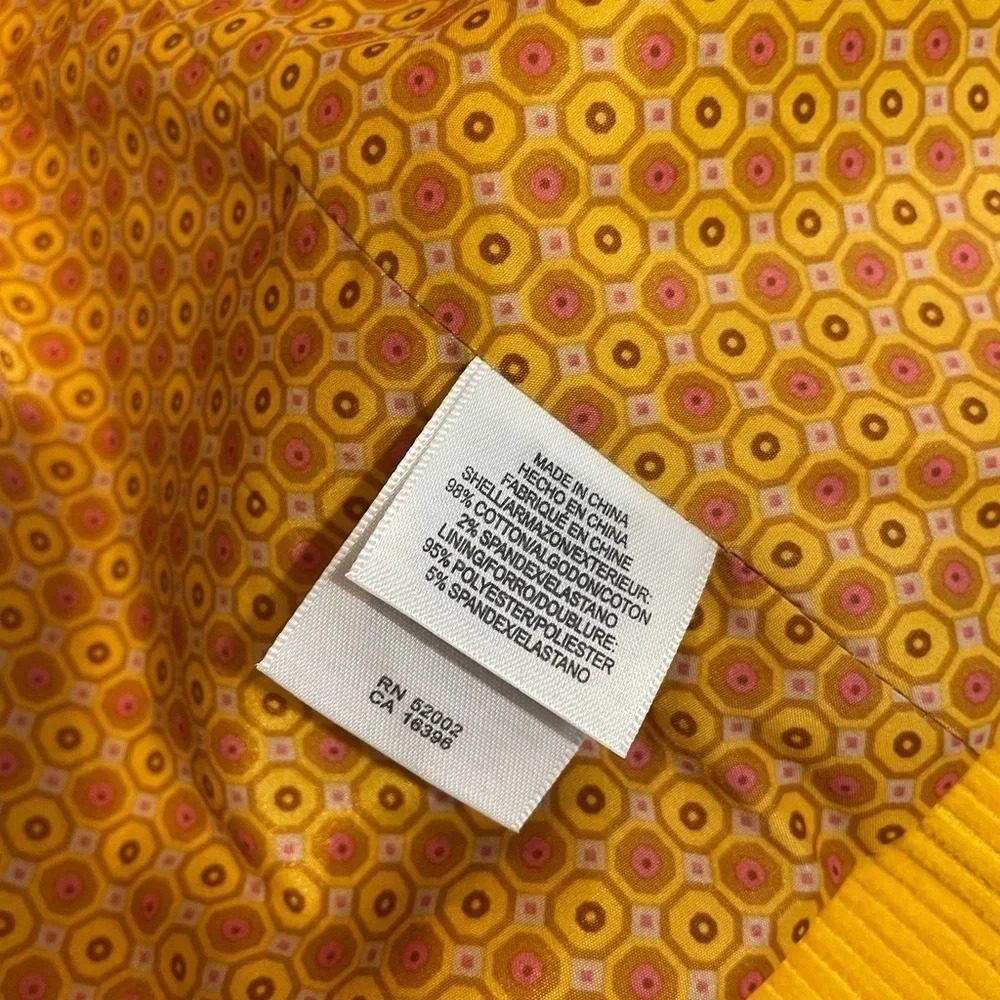 Liz Claiborne Yellow Corduroy Double Breasted Jacket Size Small - Picture 8 of 8